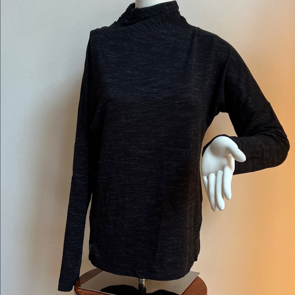 Figs Black Heather Long Sleeve Top